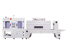 DQX6040S全自动袖口式输送带式套膜机+DSE-8060A喷气式pe膜热收缩包装机
